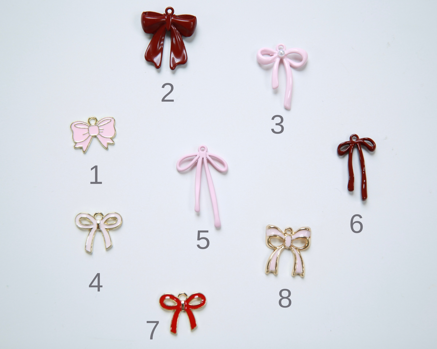 Bows red and pink