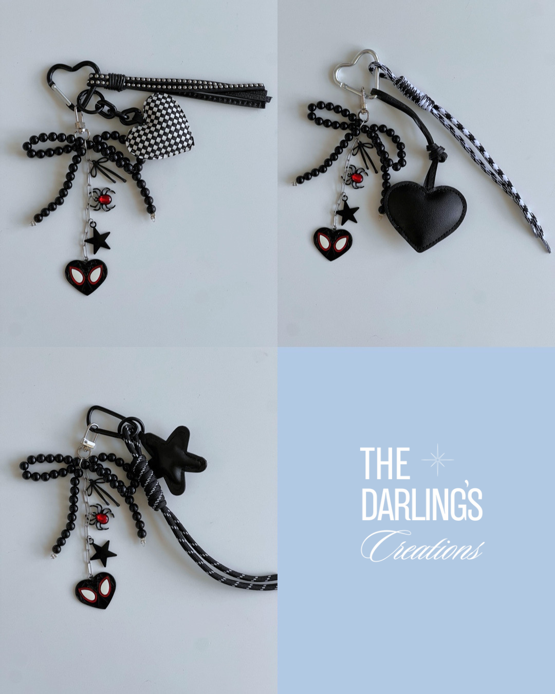 Black Spider Bag Charms