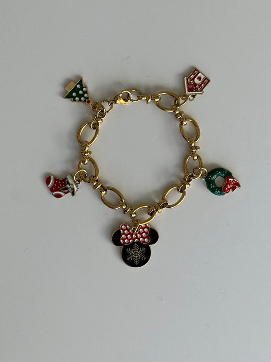Vintage Inspired Christmas Mouse Bracelet PREORDER