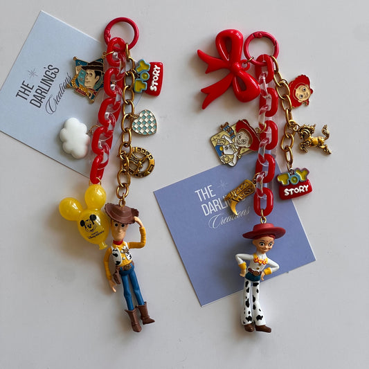 Toy Cowboy and Cowgirl Bag Charms