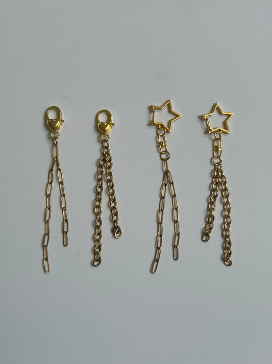 Bag charm chains - gold