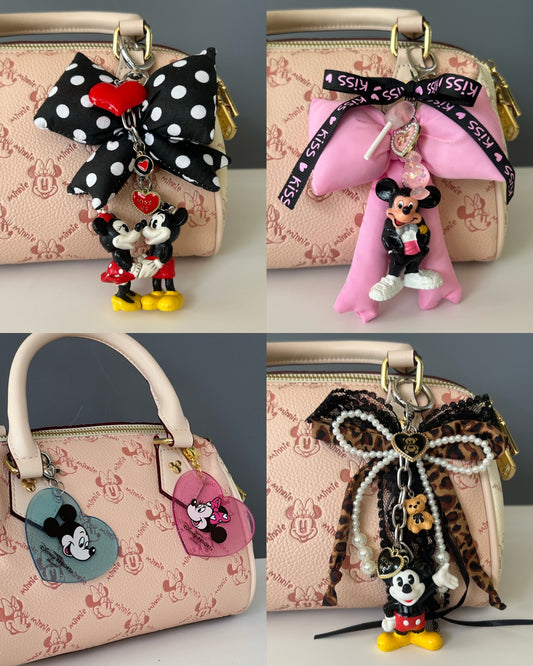 Black Valentine Bag Charms and Add On Hearts PREORDER
