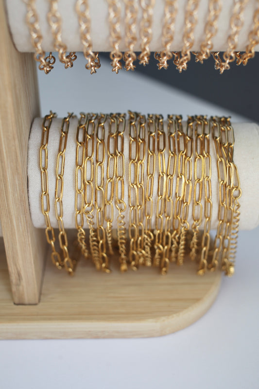 Gold Paper Clip Bracelet